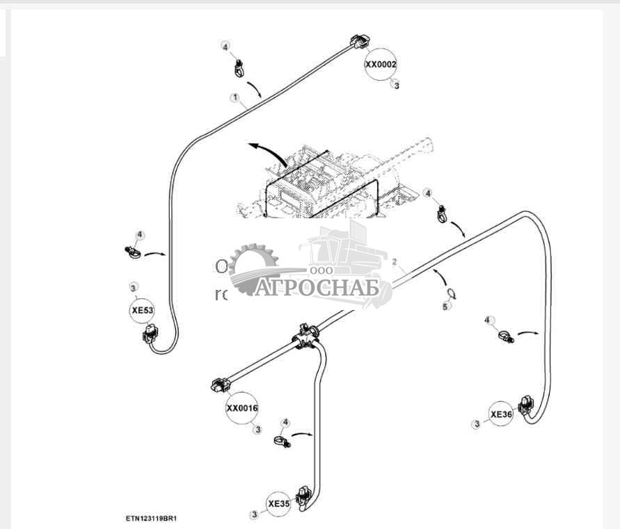 Жгут проводов сервисного освещения 